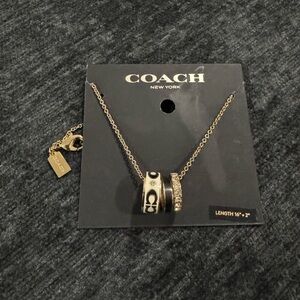 Coach Signature Rondell Enamel Pendant Necklace NWT